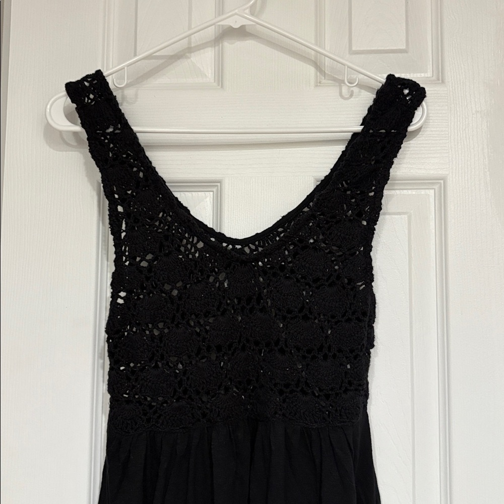 NWT Crochet top black maxi dress - Picture 2 of 2